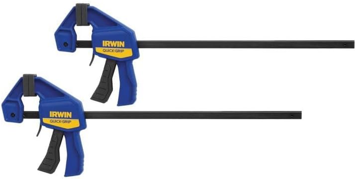 IRWIN One-Handed Mini Bar Clamp 2 Pack for Small Projects