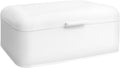 Extra Large White Bread Box for Kitchen Countertop - Vintage Flip-Top