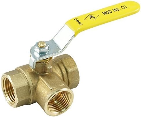 AIGO 180SS Series 3-Way Forged Brass Ball Valve for Versatile Use