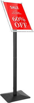 DISPLAYSWORKER Heavy Duty Pedestal Sign Holder Floor Stand - Stable