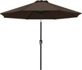 9ft Outdoor Patio Umbrella Brown - Wind Resistant Shade with Crank