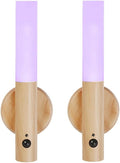 LANDGOO Wireless Wall Sconces Set of 2 - Rechargeable RGB Motion