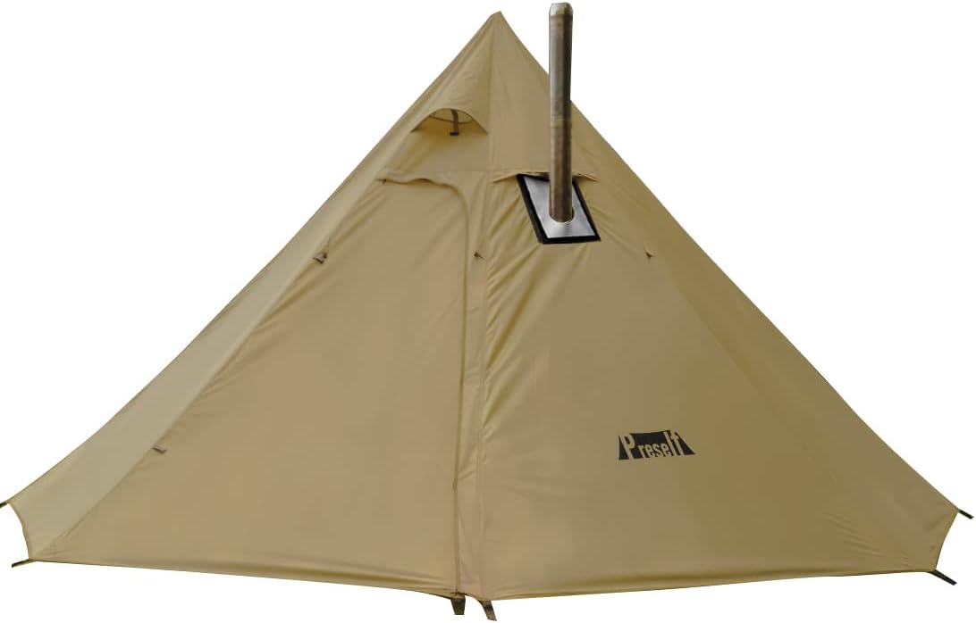 PRESELF 2-3 Person Tipi Hot Tent V2 - Lightweight & Spacious
