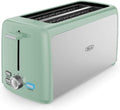 4 Slice Toaster with Long Slots in Sage - BELLA Wide-Slot Toaster