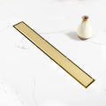 Linear Shower Drain 28 in Gold Tile Insert - Durable Fast Drainage