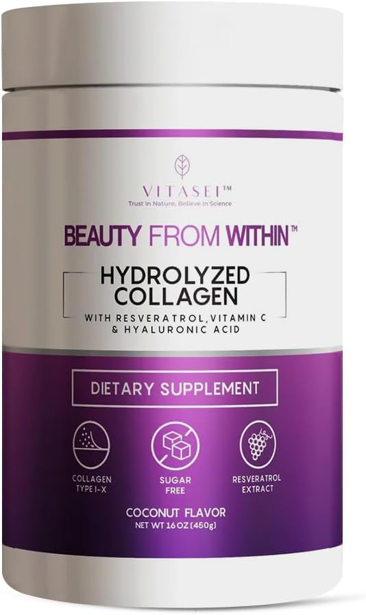 Hydrolyzed Collagen Peptides Powder by VITASEI - 16 oz