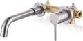 ARCORA Wall Mount Bathroom Faucet Brushed Nickel - Swivel Spout