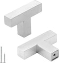 Brushed Nickel Cabinet Knobs Square 25 Pack - Modern Kitchen Upgrade