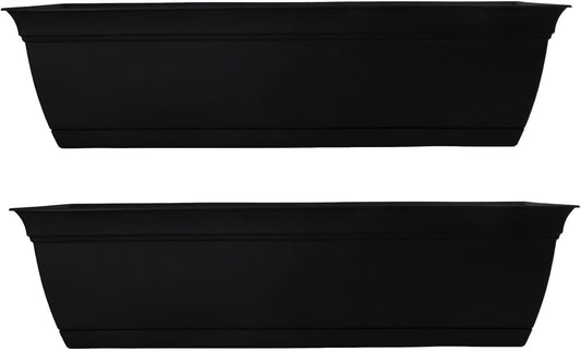 24 Inch Eclipse Plastic Window Box by HC Companies - 2 Pack