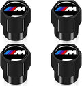Tire Valve Stem Caps for BMW Series and More - Metal 4-Pack