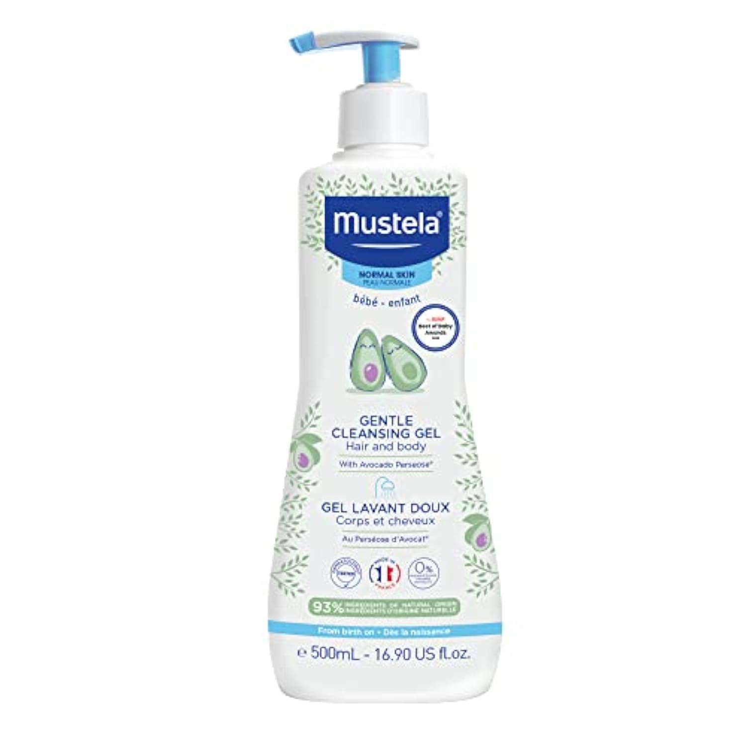 Mustela Baby Gentle Cleansing Gel - Natural Avocado - Gentle on Baby's Skin