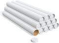STAPLES 3 in x 30 in White Mailing Tubes 12/Carton - Secure Shipping