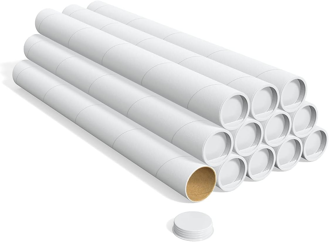 STAPLES 3-Inch X 30-Inch White Mailing Tubes for Secure Shipping