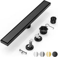 DLONE Linear Shower Drain 24ft Black Stainless Steel - High Flow