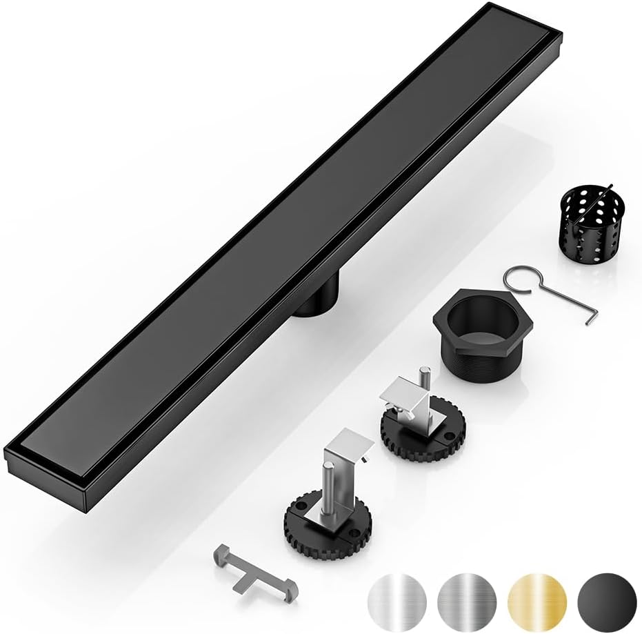 DLONE 24 Inch Linear Shower Drain - Durable Stainless Steel Design