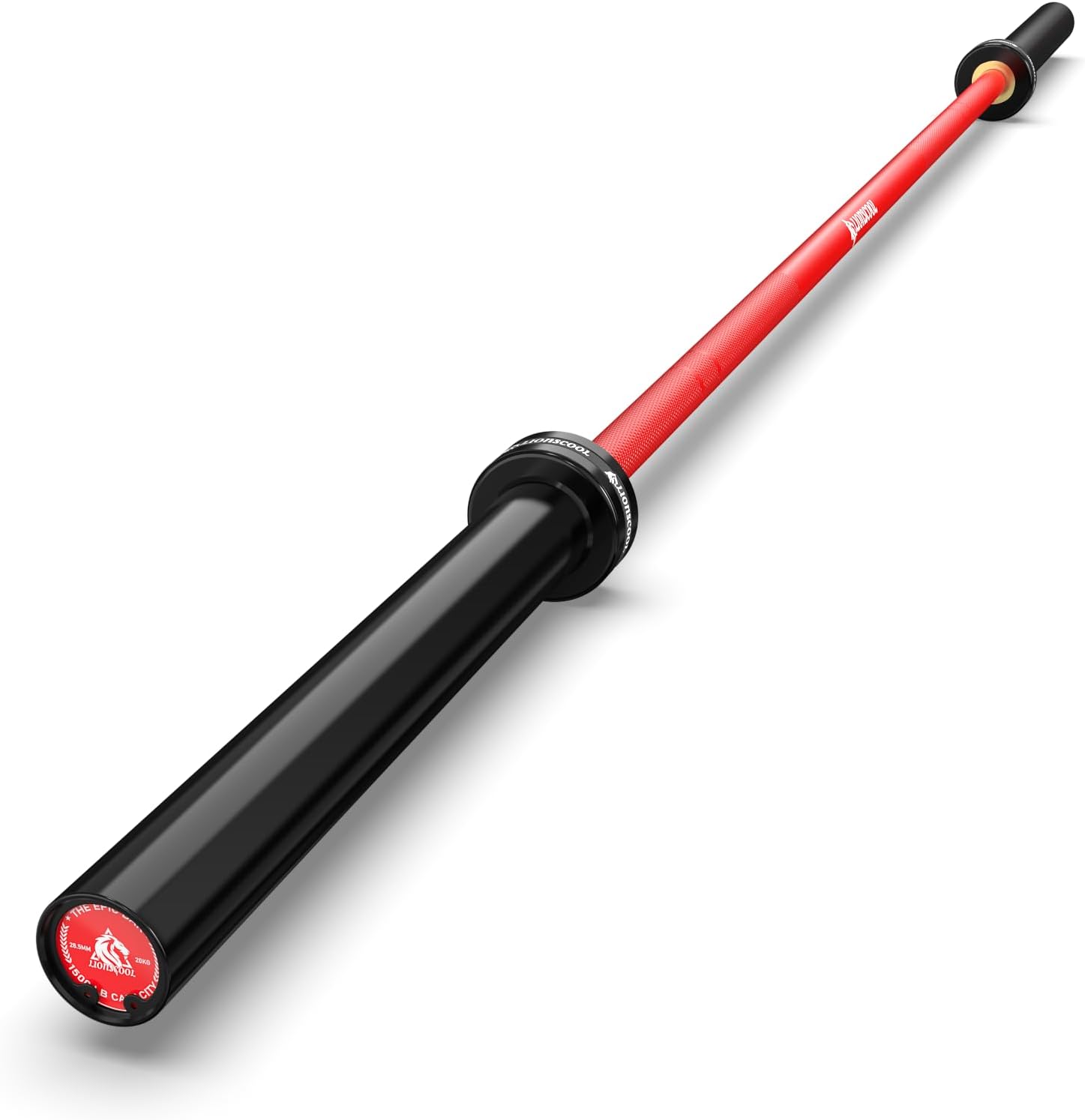 LIONSCOOL 7FT Olympic Barbell for Weightlifting and Power Lifting