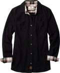 Womens Long Sleeve Cotton Plaid Flannel Shirt - Soft Midweight