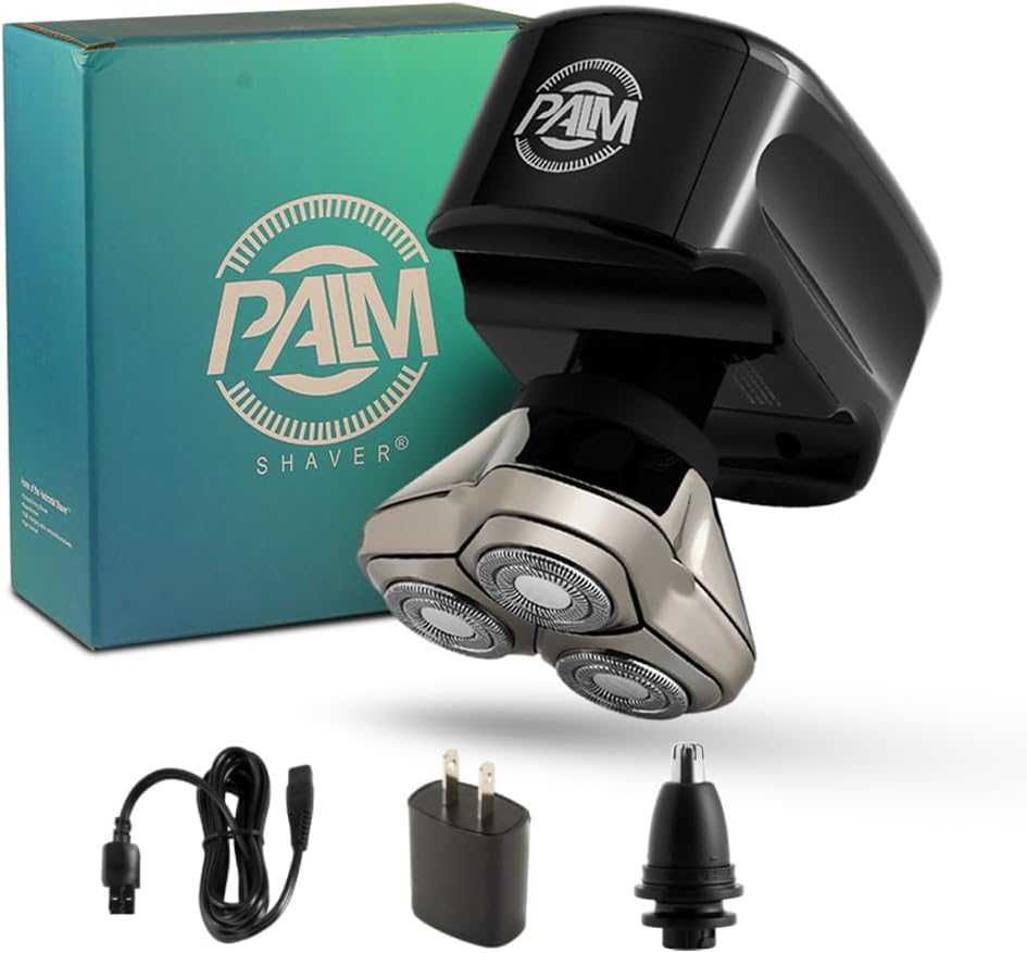 Skull Shaver Palm Shaver for Men - Ergonomic Waterproof Razor