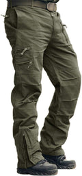 Men's Tactical Cotton Cargo Pants for Men - 9 Pockets, No Belt