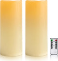 12 x 5 Ivory Waterproof Outdoor Flameless Candles Set of 2