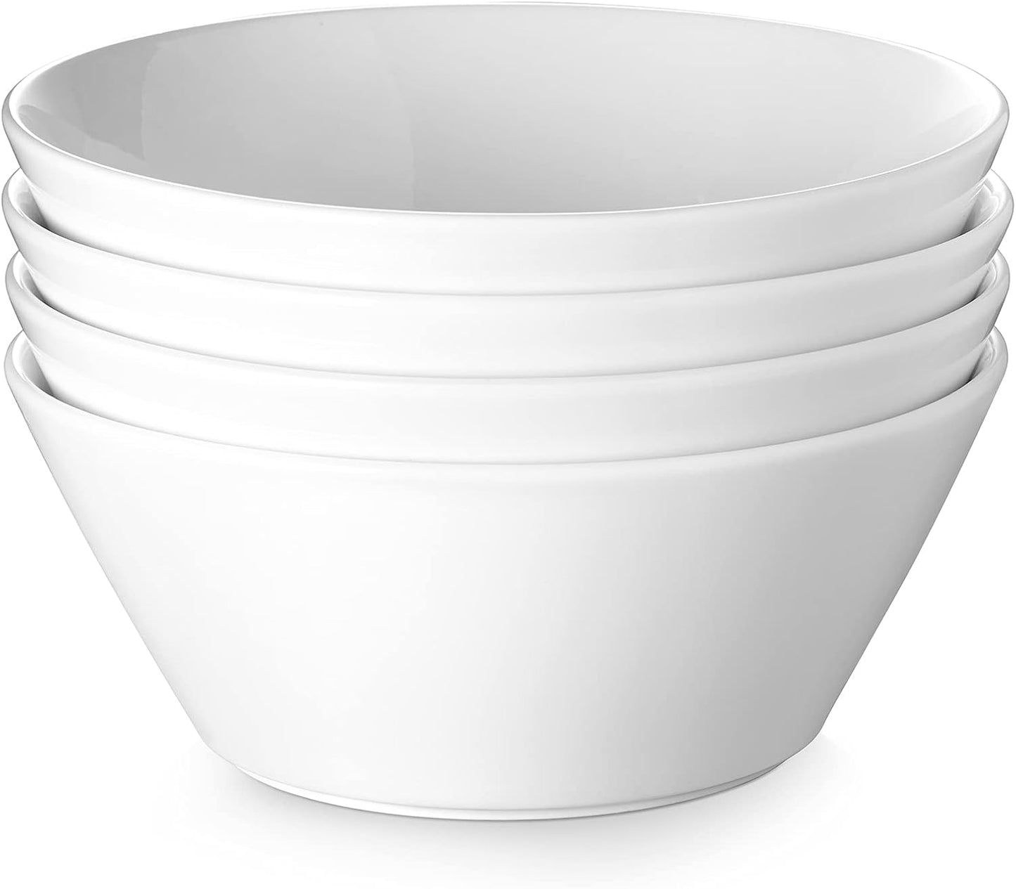 Large Ceramic Salad Bowls Set of 4 - Perfect for Daily Use