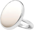 Natural Amazonite Crystal Ring 925 Sterling Silver - Dainty Milk