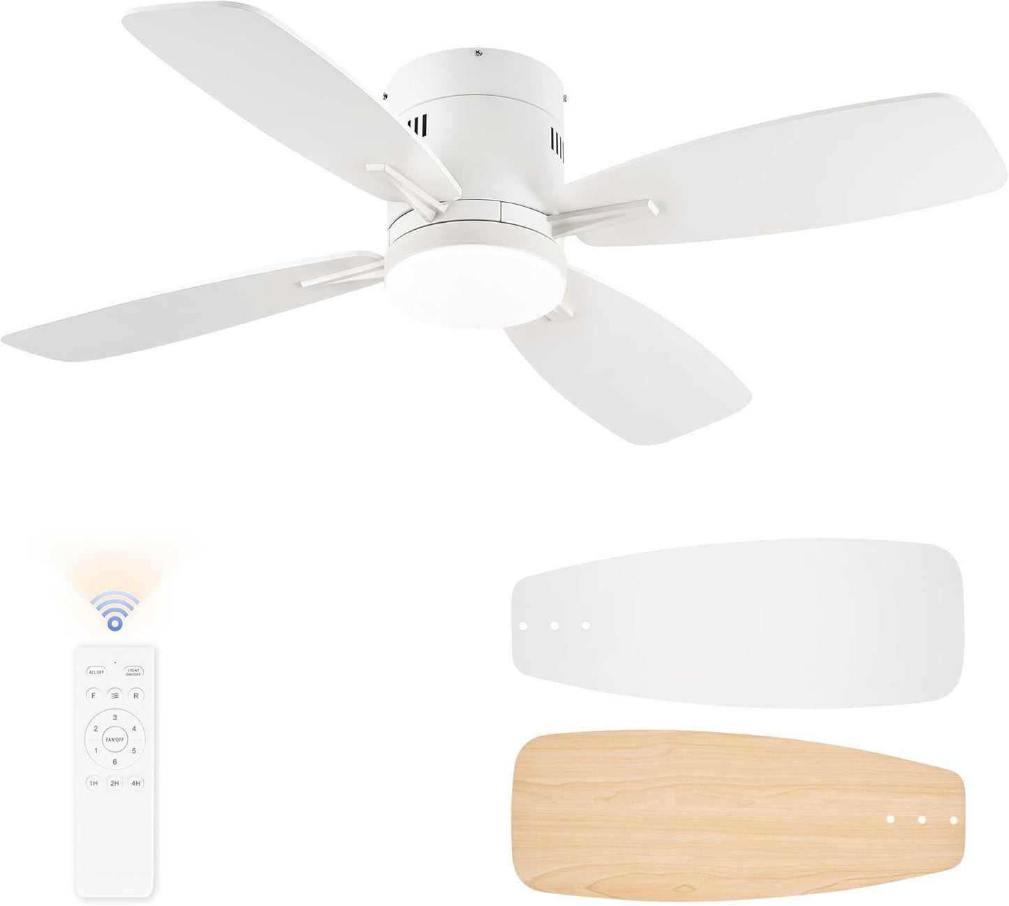 LEDIARY 42 inch Ceiling Fan with Lights and Remote Control