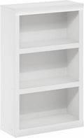 Furinno Rail 3-Tier Open Shelf Bookcase with Classic Edges - Compact