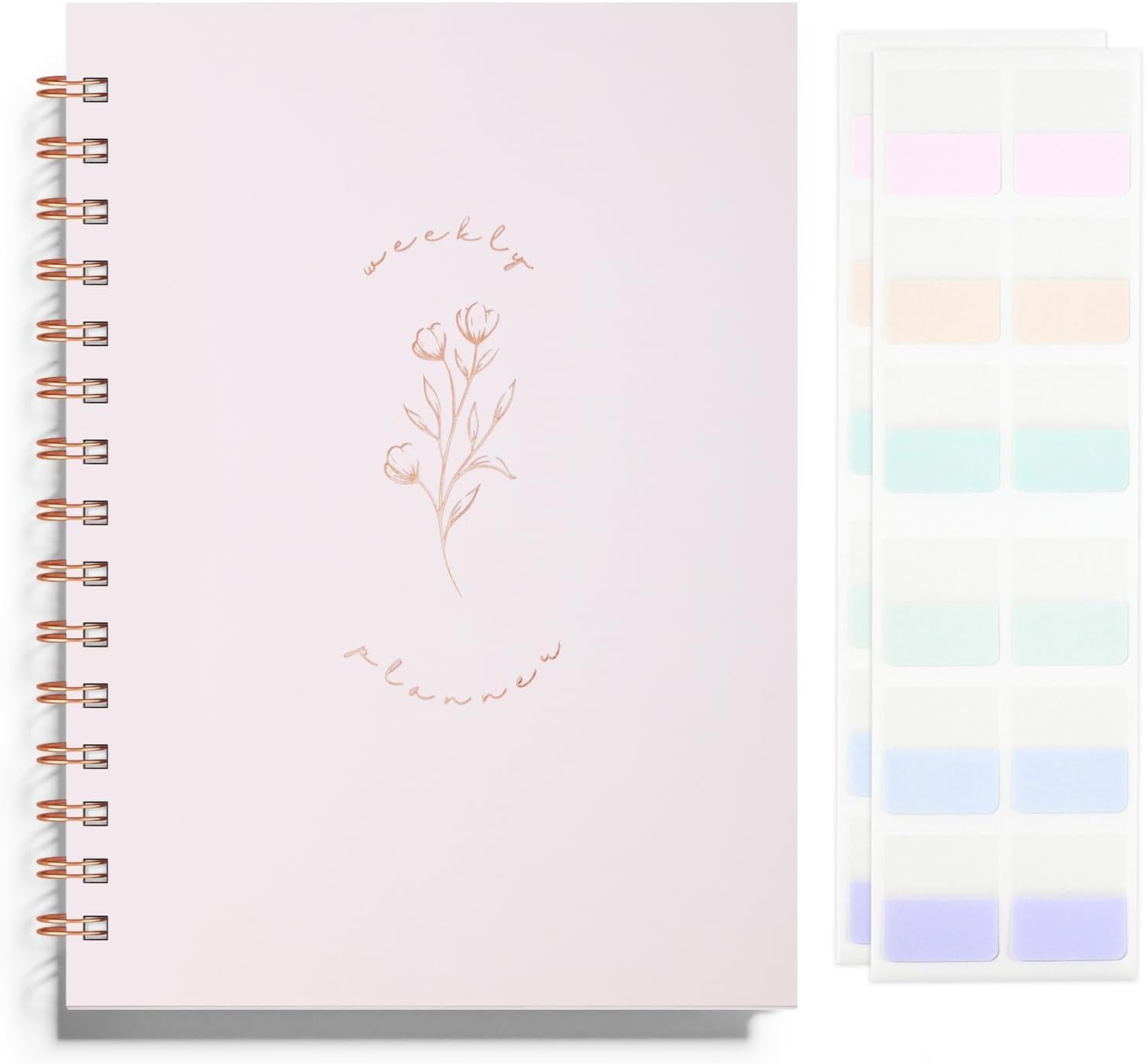 LONLAT 6.1x8.4 Pink Planner - Achieve Weekly Goals!
