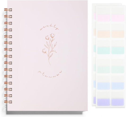 LONLAT 6.1x8.4 Pink Planner - Achieve Weekly Goals!