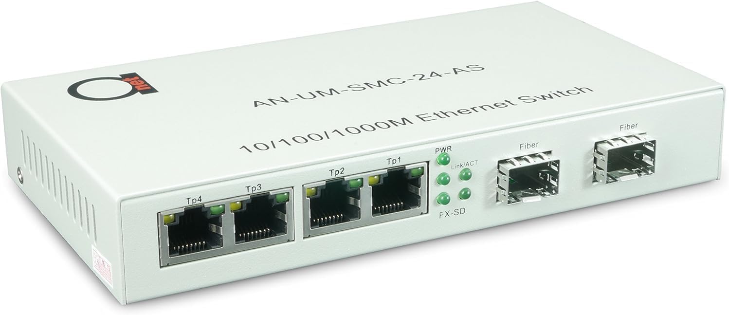 Gigabit Ethernet Mini Switch with Open SFP Slots for Flexibility
