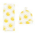 Little Sleepies Swaddle & Hat Set Baby Swaddle Blanket - Sunshine