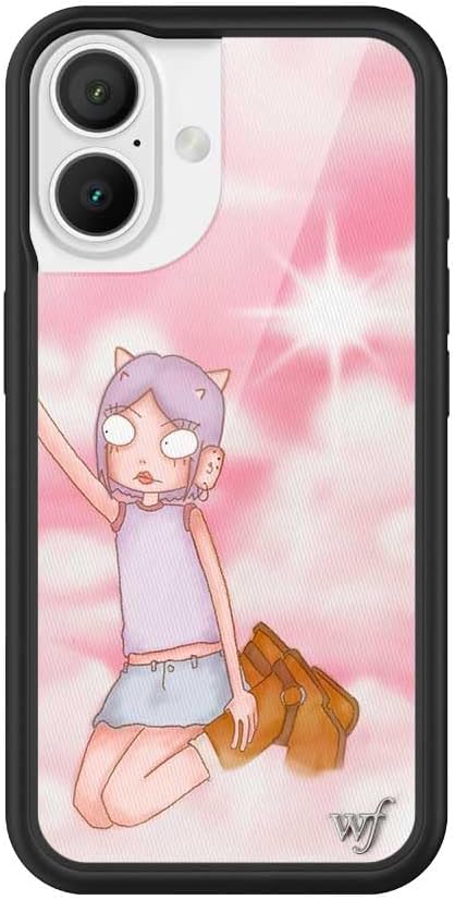 Wildflower iPhone 16 Case - Stylish Black Bumper Protection