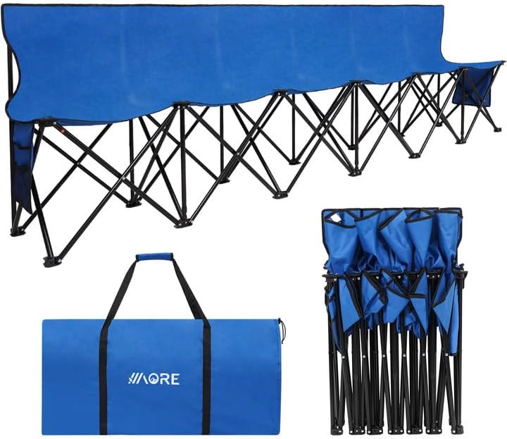 1MORE Portable Folding Bench for Team Sports and Camping