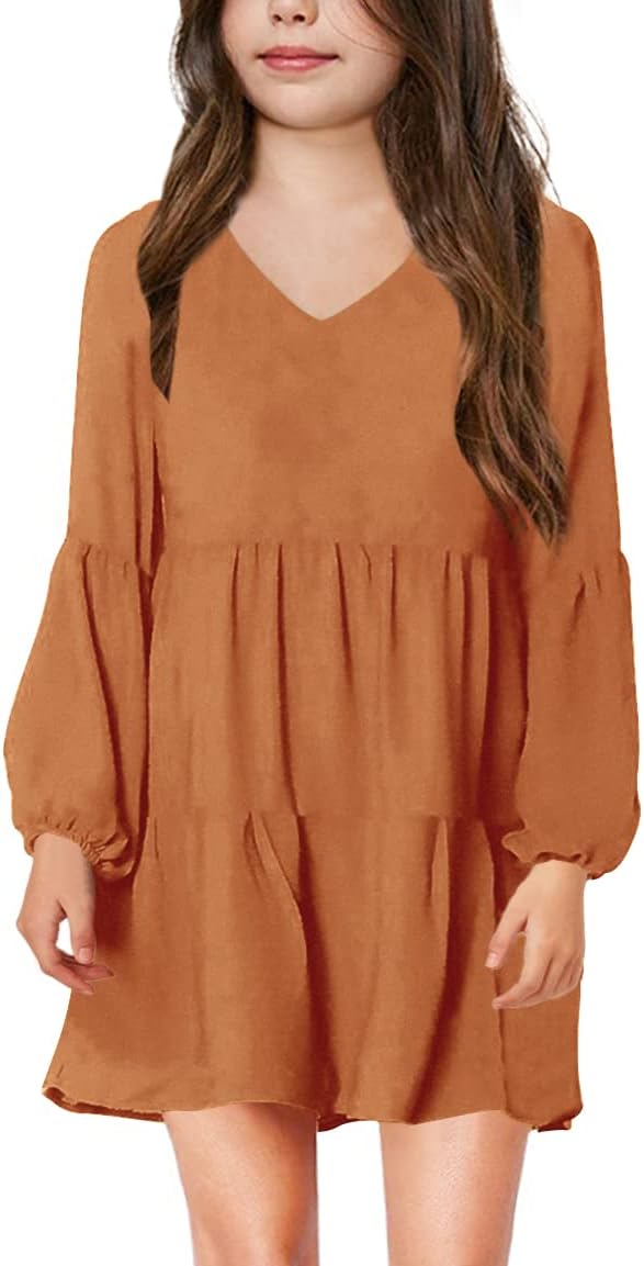 Imily Bela Girls Casual Tunic Dresses for School and Parties