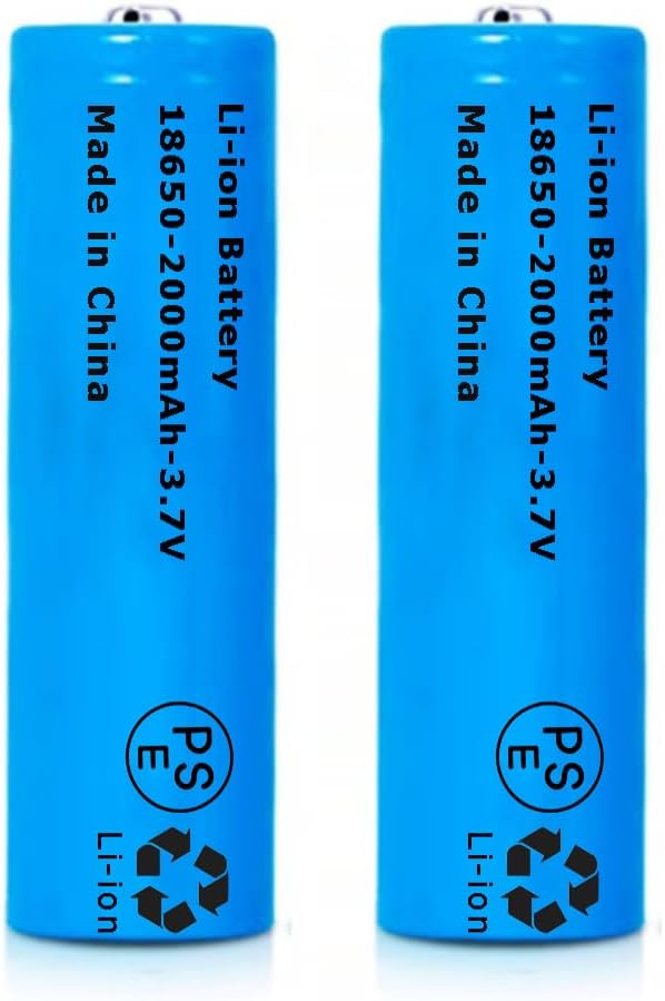 Long-lasting Power: 18650 Rechargeable Battery 2-Pack for Flashlights & More