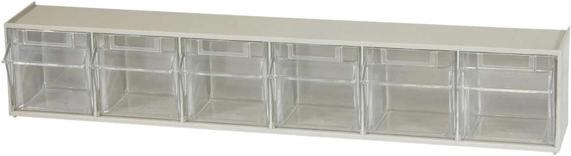 TiltView Plastic Storage Cabinet with 6 Tilt Out Bins for Organizing