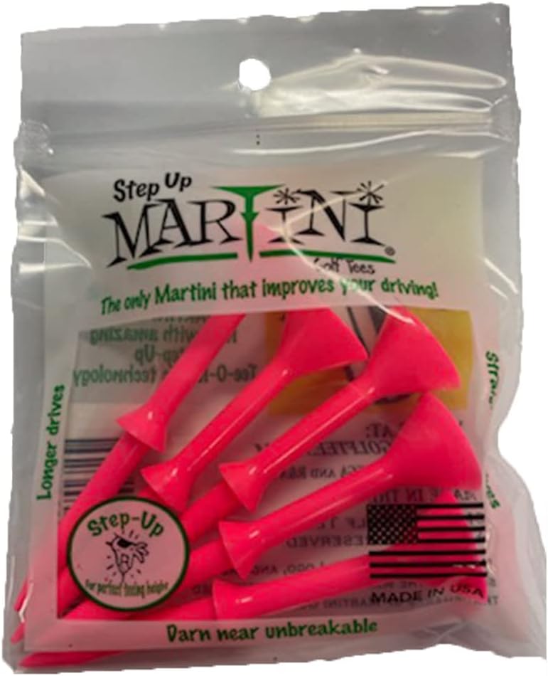 Virtually Unbreakable Pink Golf Tees by MARTINI