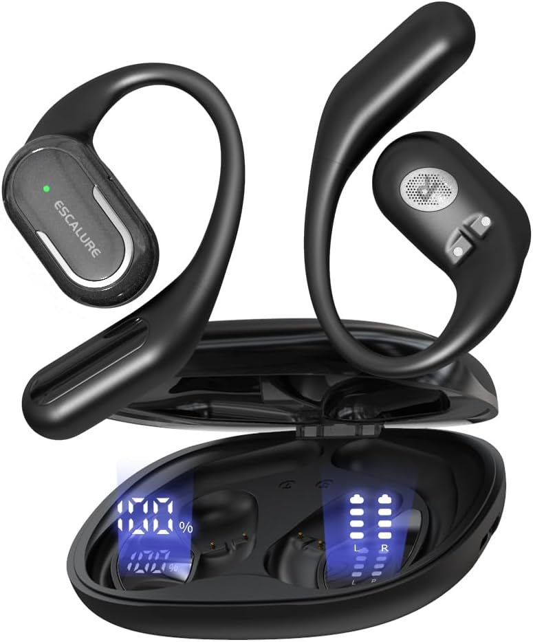Open Ear Headphones Wireless Bluetooth with 60H Playtime