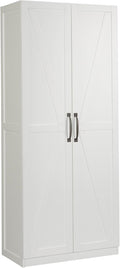 Sauder Farmhouse Multipurpose Storage Cabinet Tall Pantry - Versatile