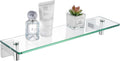 KOKOSIRI Bathroom Floating Glass Shelf 20in - Sleek Storage