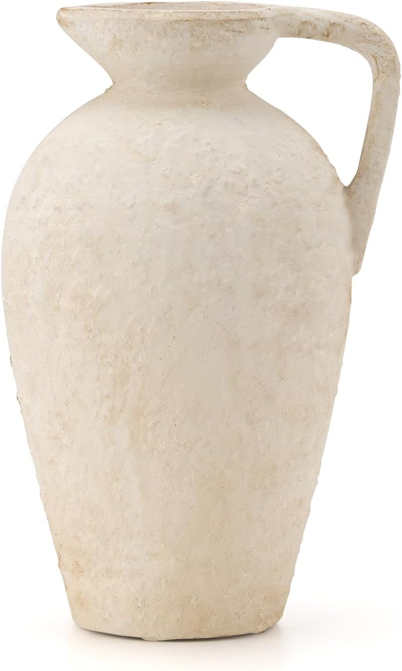 LUKA Rustic Farmhouse Terracotta Vase for Stylish Home Decor