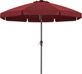 ABCCANOPY 10ft Scalloped Patio Umbrella - Stable Shade with Crank Tilt