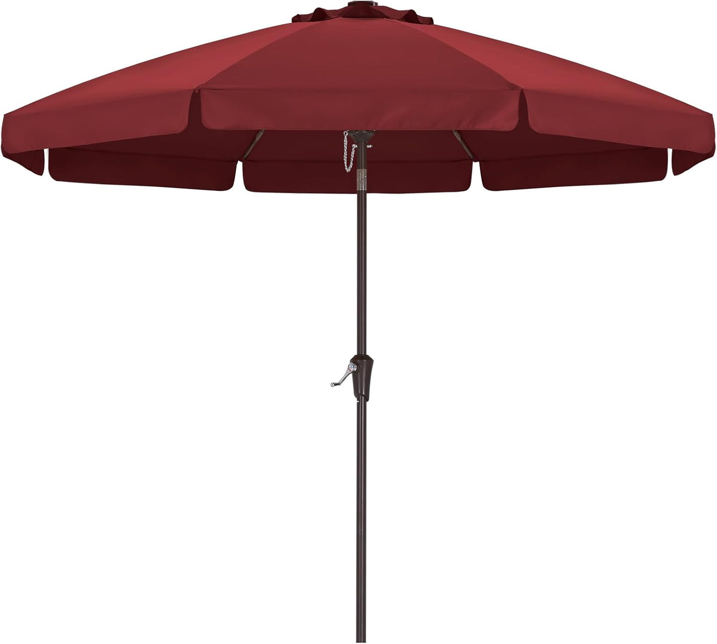 10ft Scalloped Patio Umbrella with Tilt and Crank for Outdoors