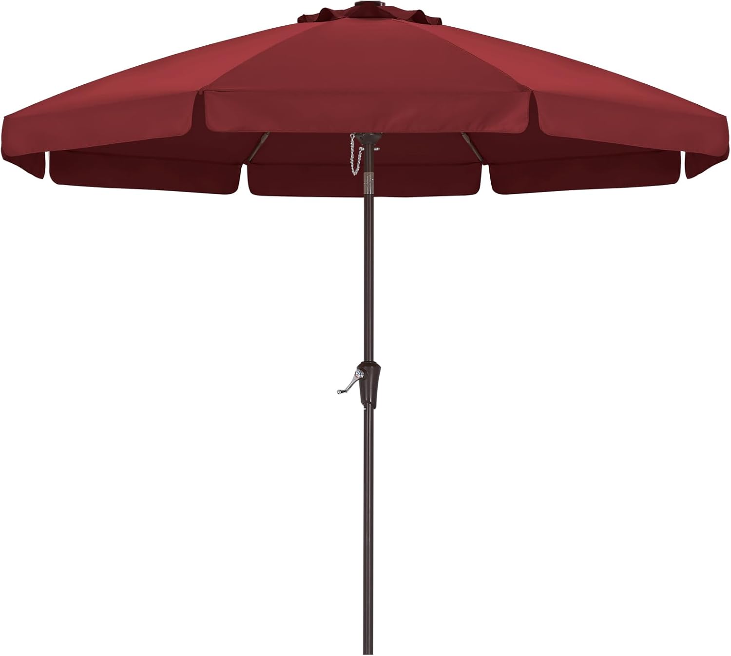 10ft Scalloped Patio Umbrella with Tilt and Crank for Outdoors