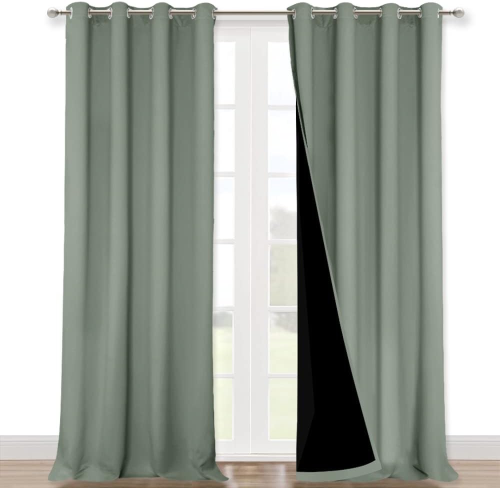 NICETOWN 100% Blackout Window Curtain Panels for Total Darkness