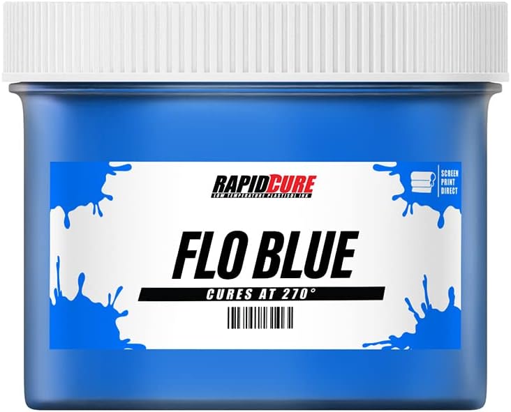 Rapid Cure Screen Printing Ink in Fluorescent Blue - 5 Gallon