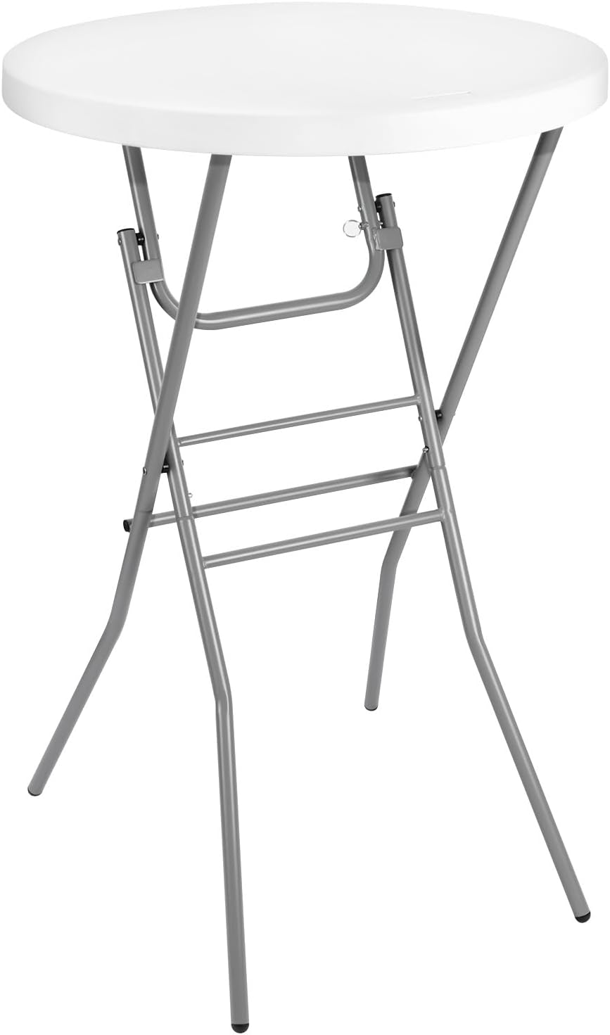 Portable Bar Height Round Table for Parties - Byliable
