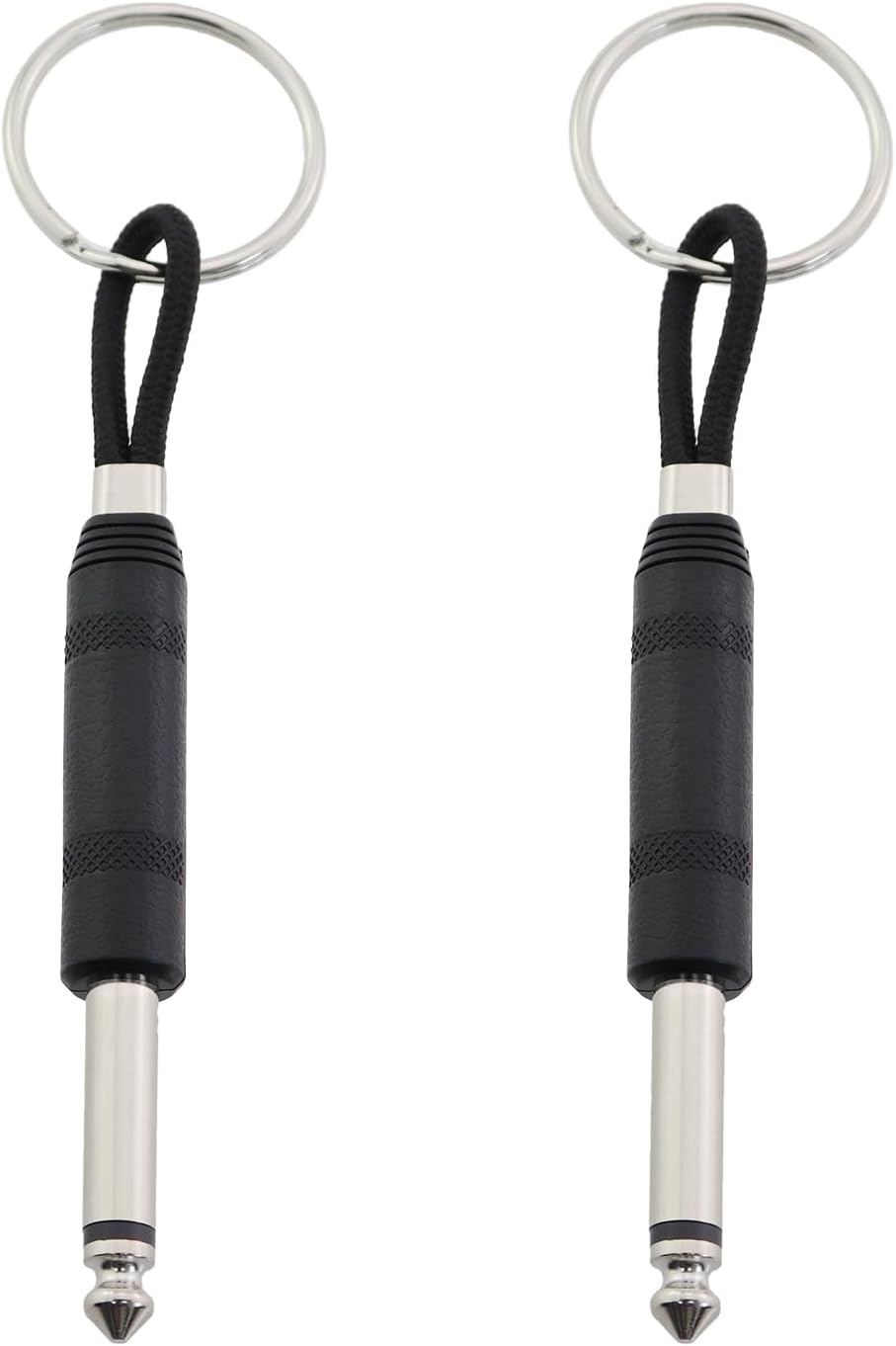 Portable Guitar Plug Keychain Set - Organize Keys Easily!