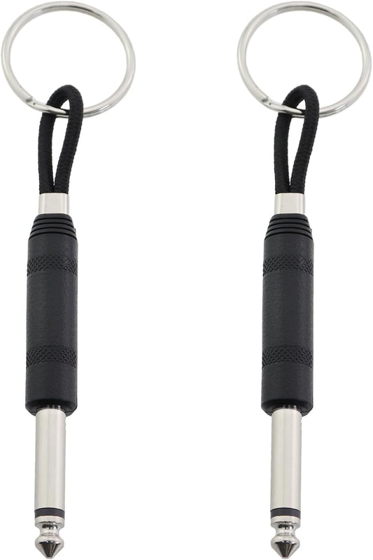 Portable Guitar Plug Keychain Set - Organize Keys Easily!